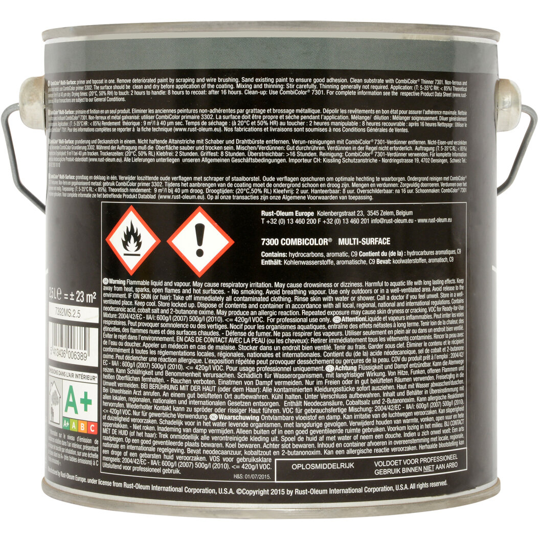 Rustoleum 7300MS.2.5 CombiColor 3-in-1 Multi-Surface 2.5l-White RAL 9010