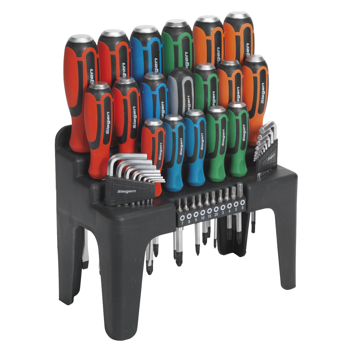 Sealey S01106 Hammer-Thru Screwdriver, Hex Key & Bit Set 44pc
