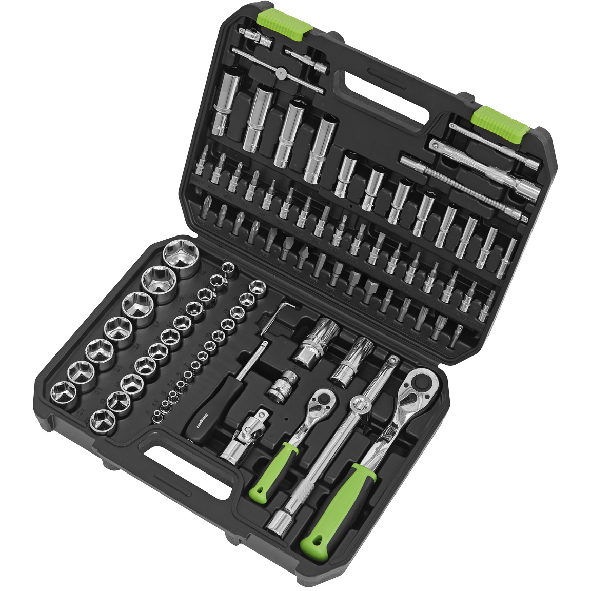 Sealey S01210 Socket Set 94 Piece 1/4" & 1/2"Sq Drive WallDrive® Metric