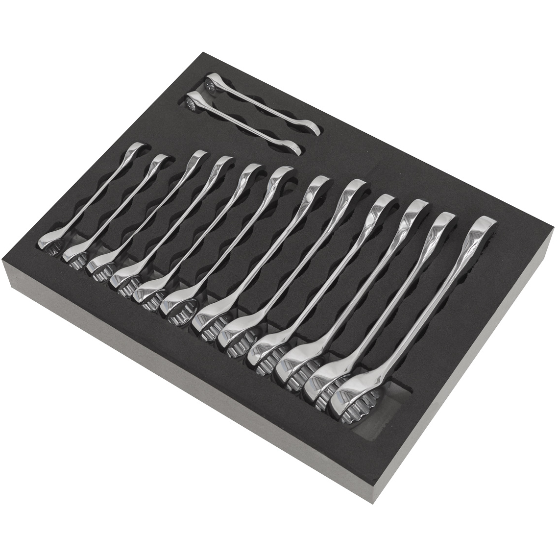 Sealey S01232 Combination Spanner Set 14 Piece Stubby