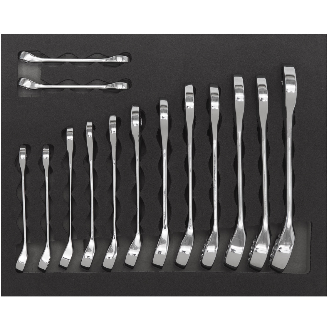 Sealey S01232 Combination Spanner Set 14 Piece Stubby