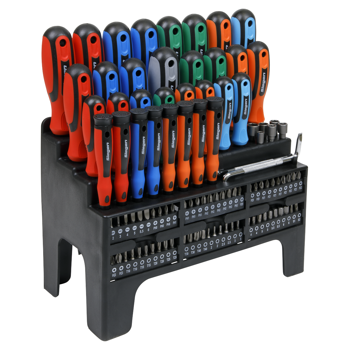 Sealey S01248 Screwdriver, Bit & Nut Driver Set 100pc