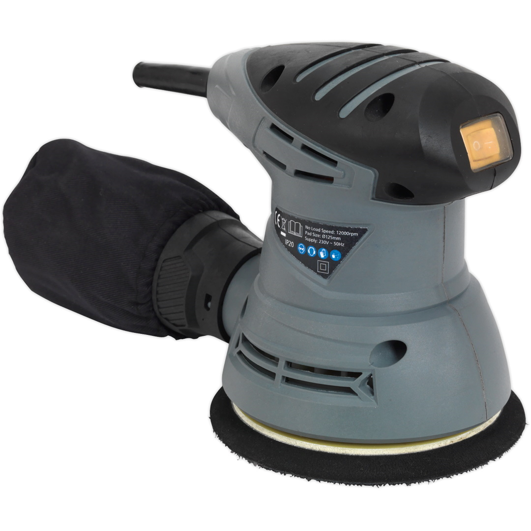 Sealey S0125 Dual Action Palm Sander &oslash;125mm 240W/230V