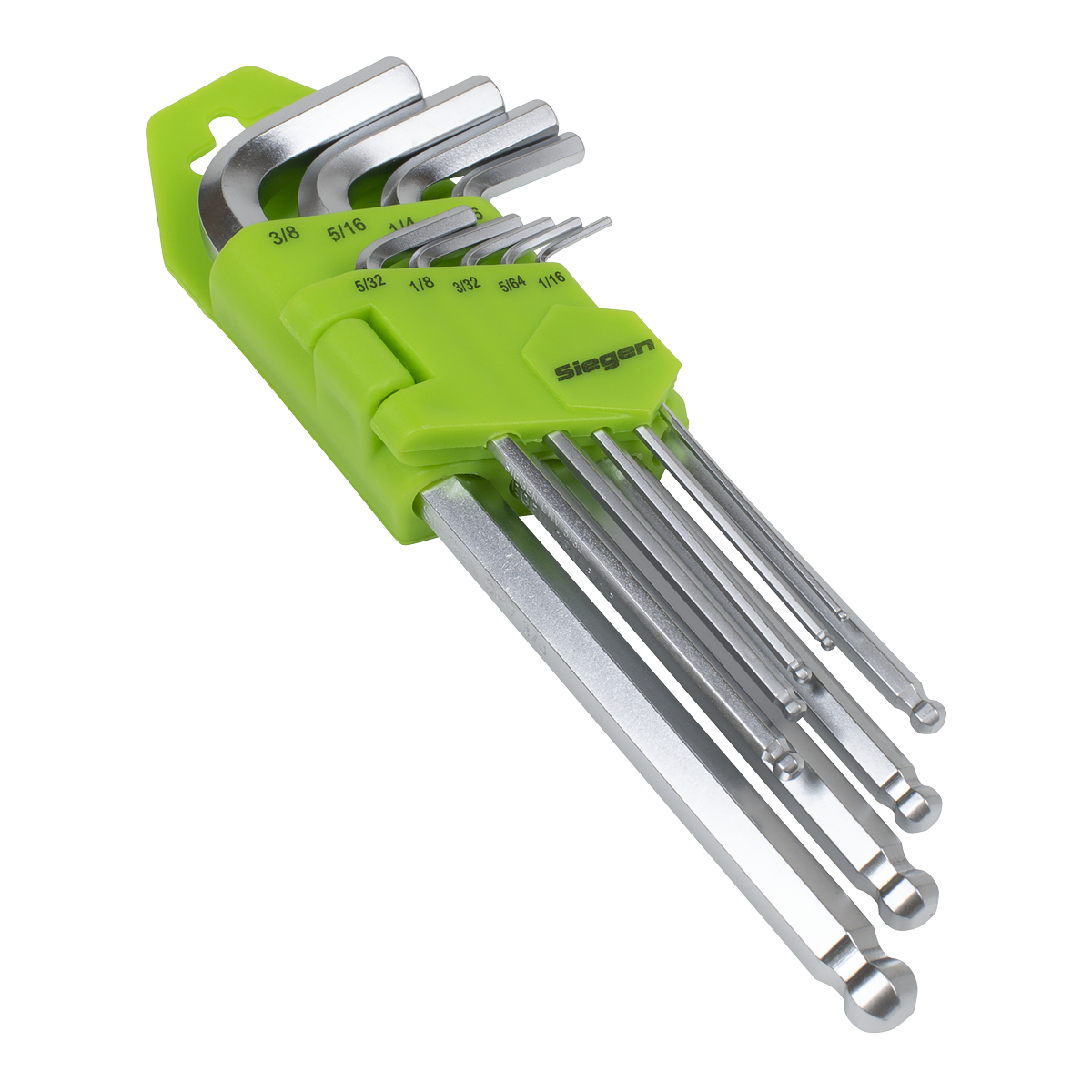 Sealey S01261 Hex Key Set Long Ball-End 9pc - Imperial