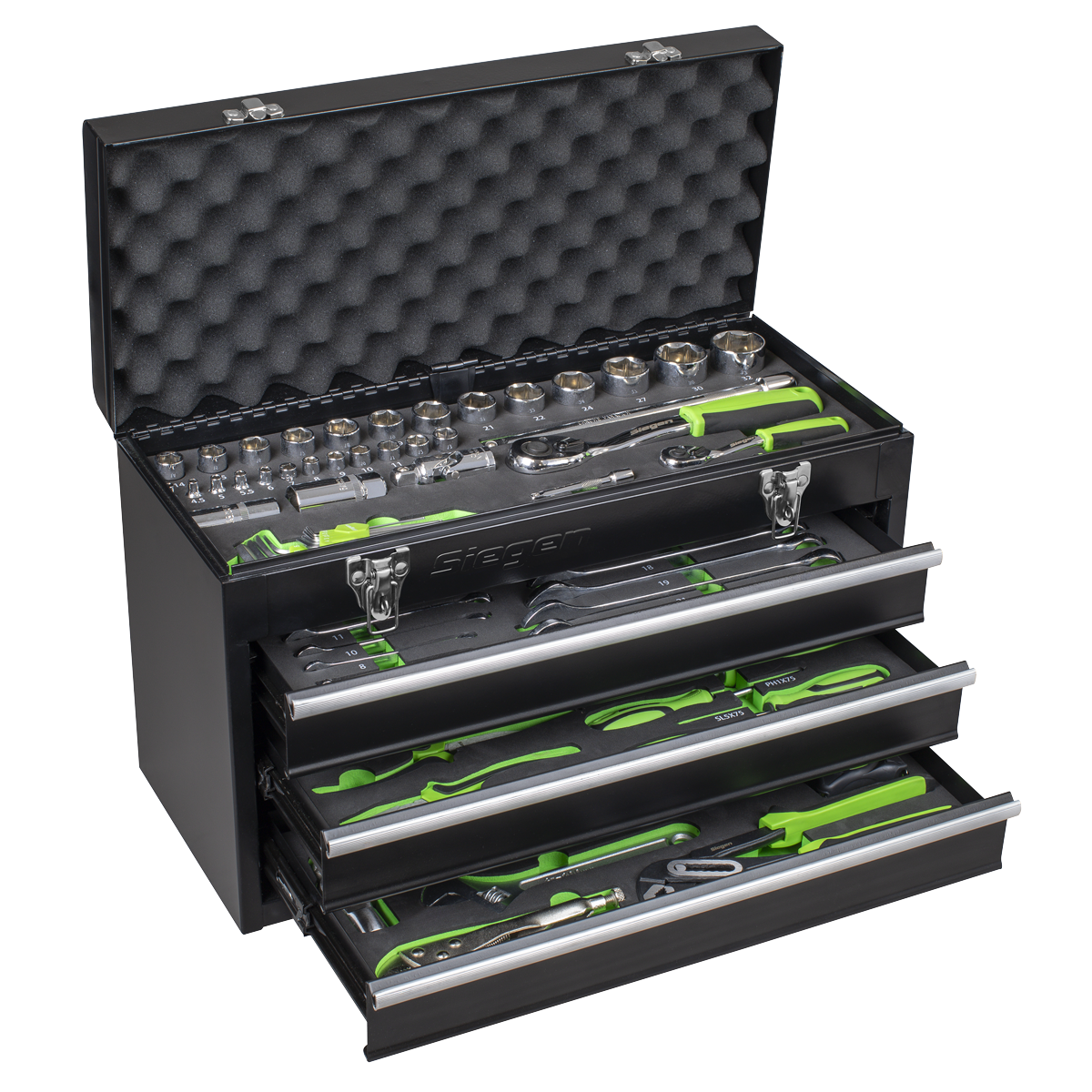 Sealey S01266 Siegen Portable Tool Chest 3 Drawer with Tool Kit 98pc