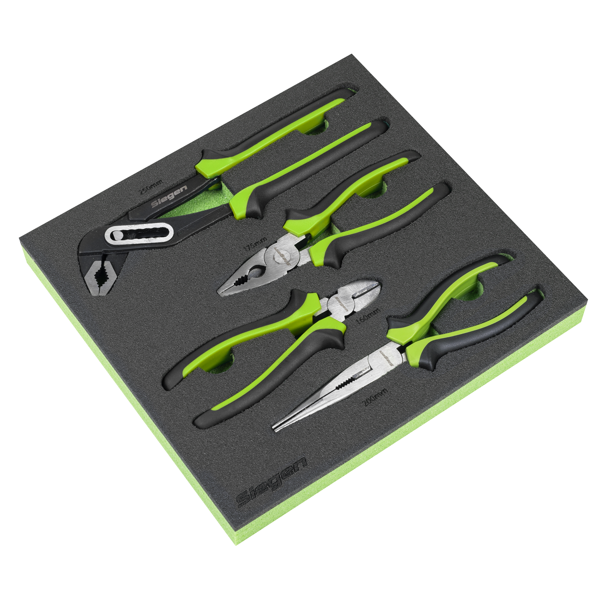 Sealey S01298 Siegen Comfort Grip Pliers Set 4pc