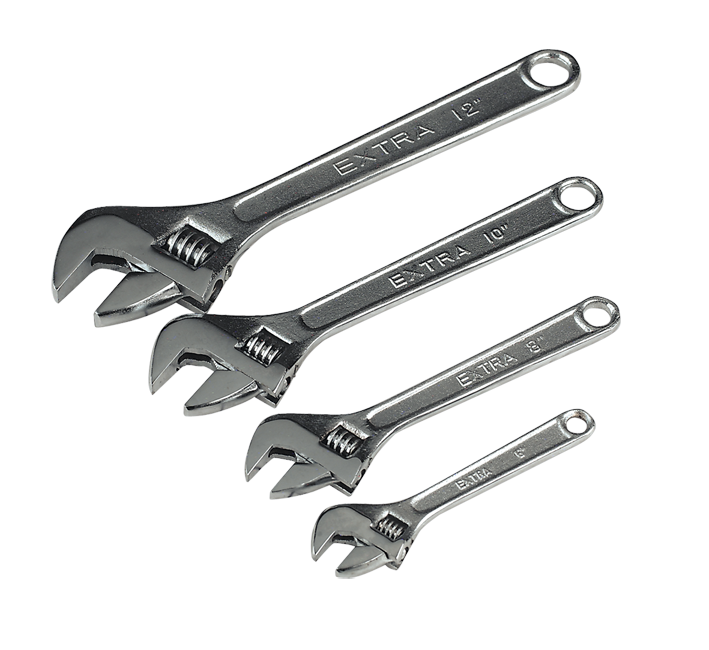 Sealey S0449 Adjustable Wrench Set 4pc 150, 200, 250 & 300mm