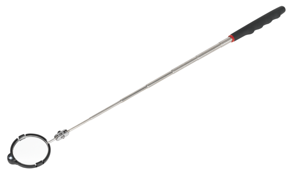 Sealey S0947 Telescopic Inspection Mirror &oslash;75mm with LED