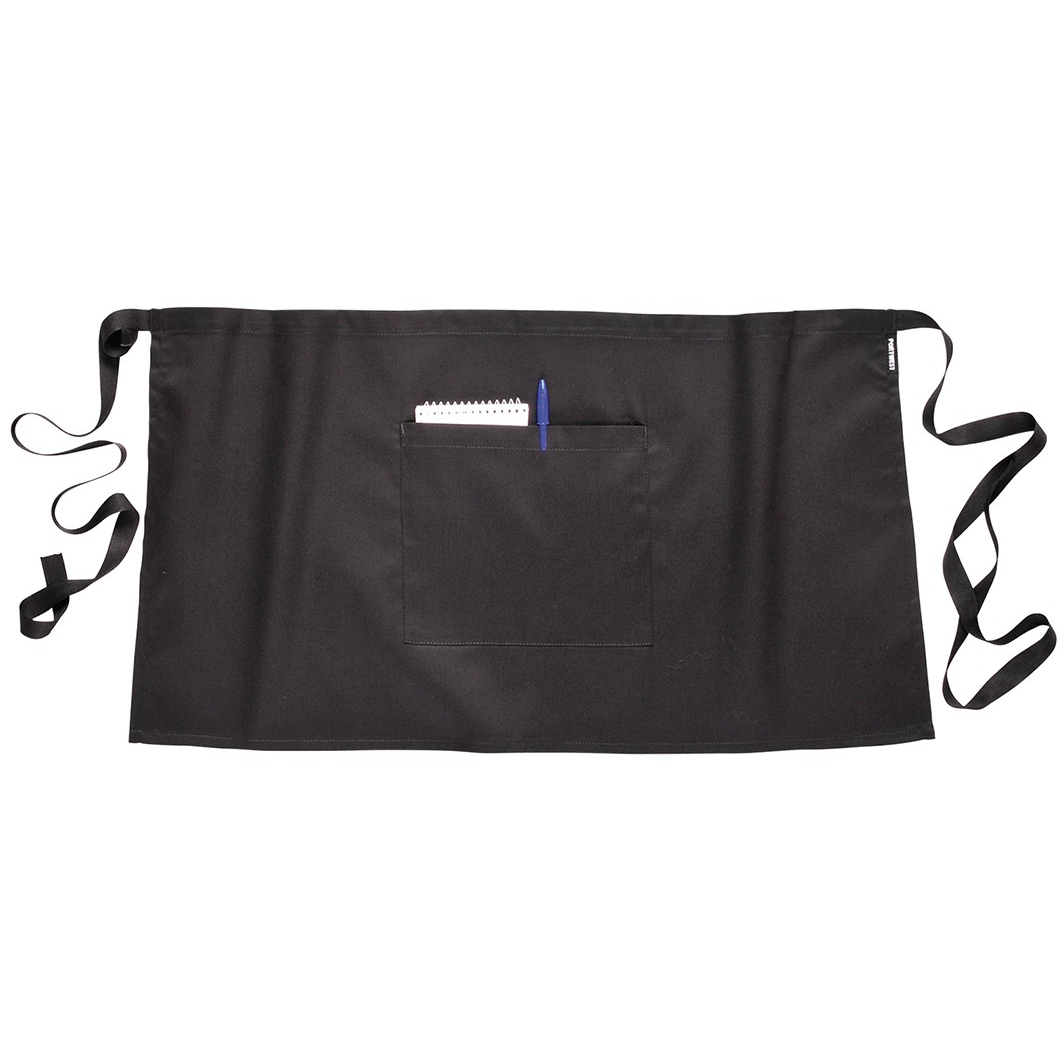 Portwest S845 Chefswear Bar Apron - One Size - Black