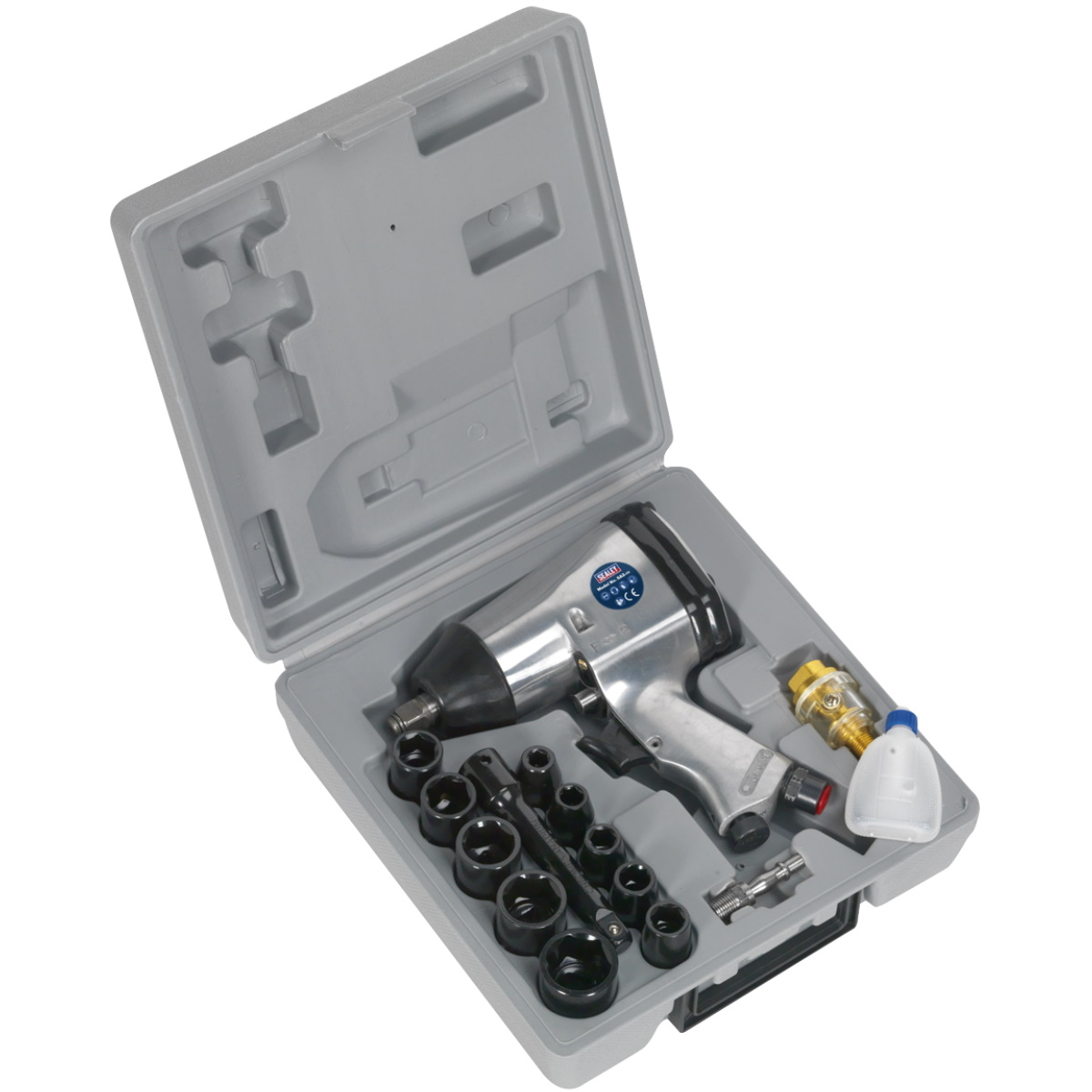 Sealey SA2/TS Air Impact Wrench Kit with Sockets 1/2"Sq Drive