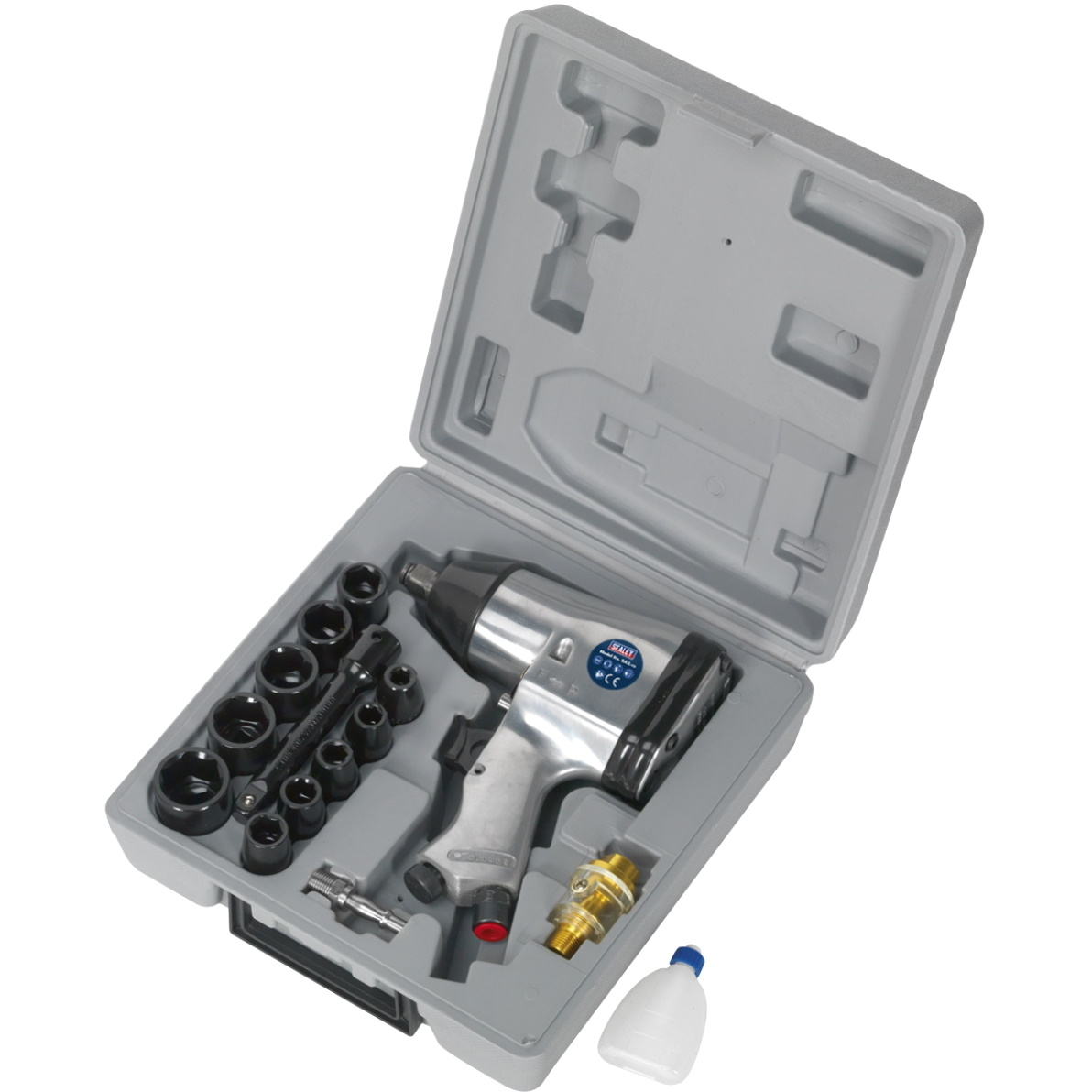 Sealey SA2/TS Air Impact Wrench Kit with Sockets 1/2"Sq Drive