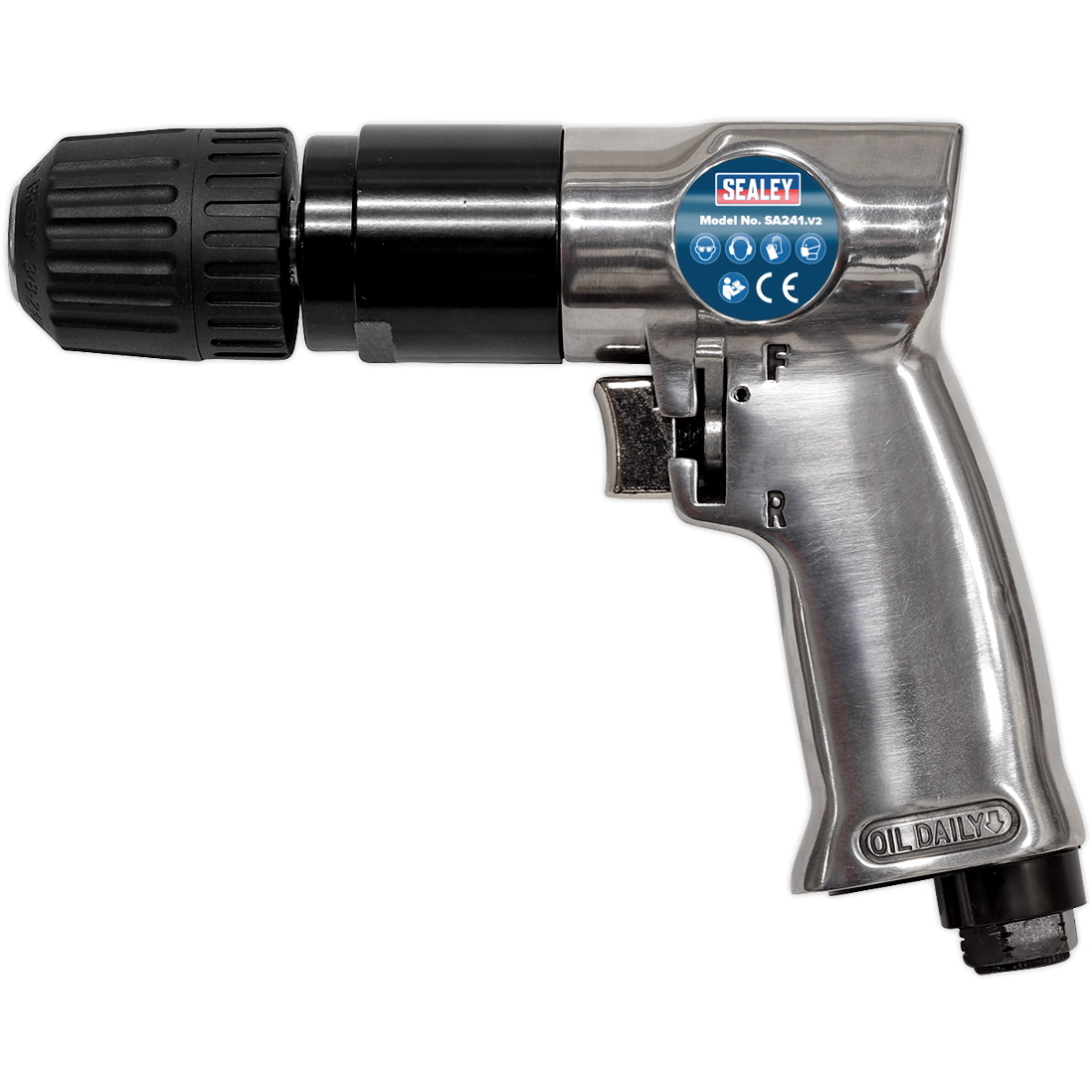 Sealey SA241 Air Drill 10mm Reversible with Keyless Chuck