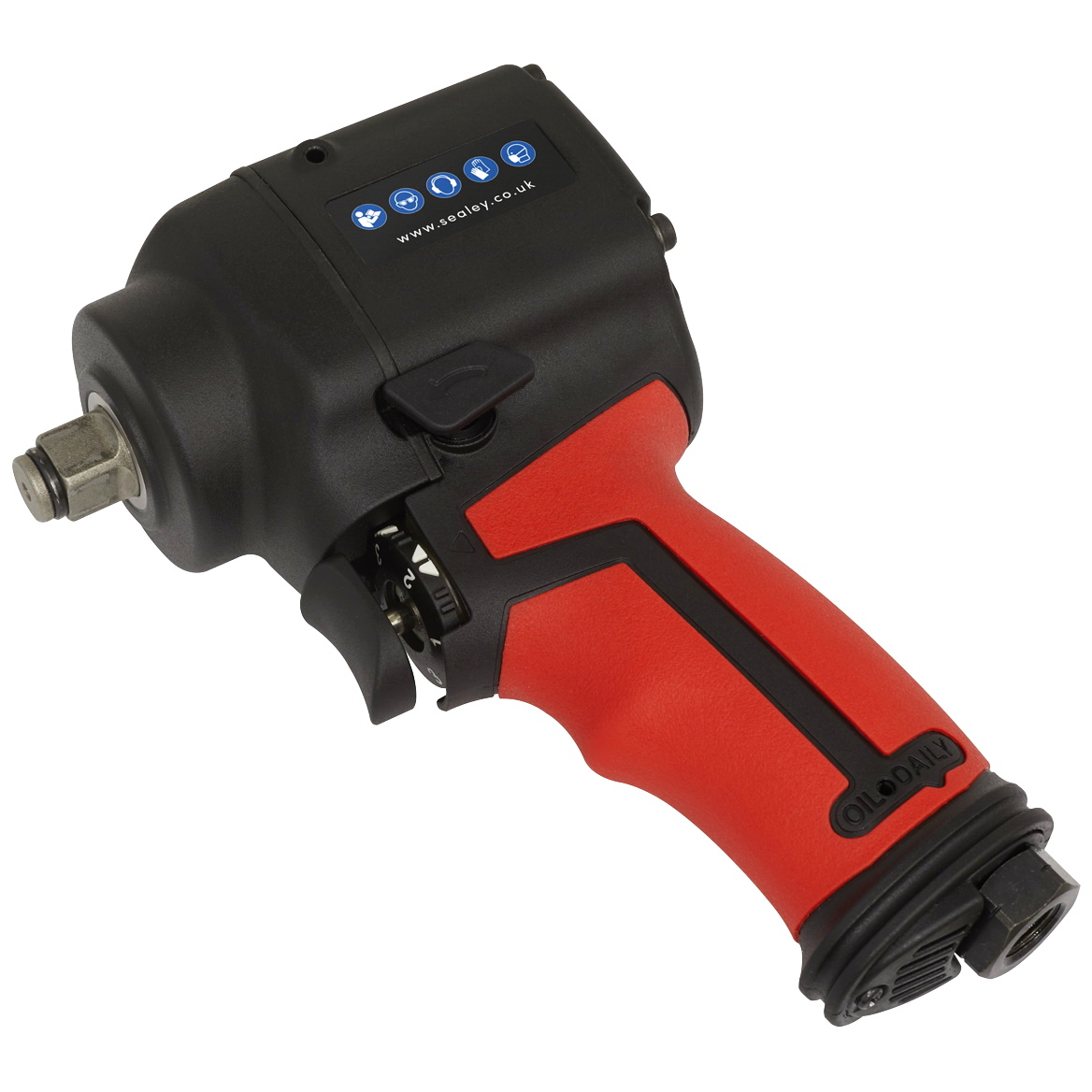 Sealey SA6002S Air Impact Wrench 1/2"Sq Drive Stubby Twin Hammer