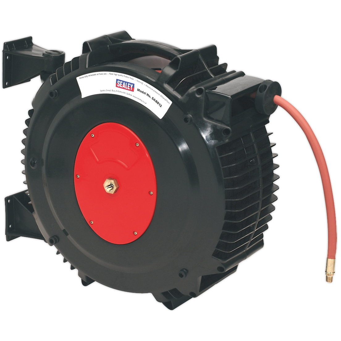 Sealey SA8812 Retractable Air Hose Reel 15mtr &oslash;13mm ID TPR Hose