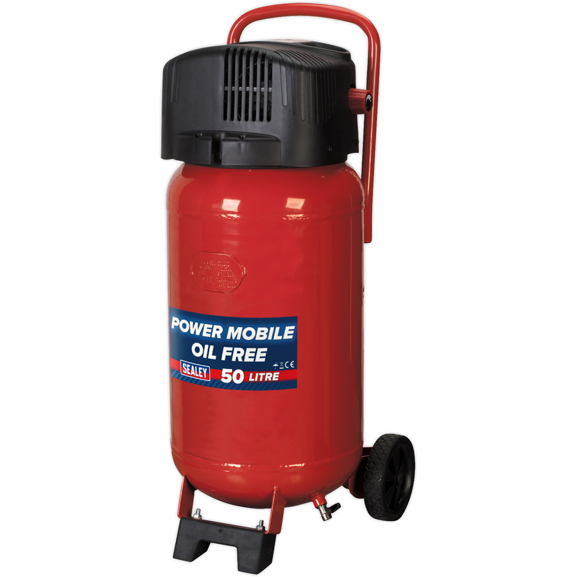 Sealey SAC05020 Compressor 50ltr Belt Drive 2.0hp Oil Free 230V
