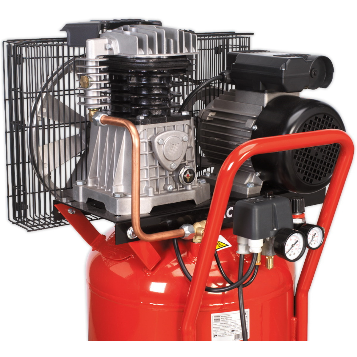 Sealey SAC1903B Compressor 90ltr Vertical Belt Drive 3hp 230V