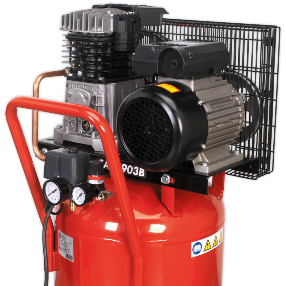 Sealey SAC1903B Compressor 90ltr Vertical Belt Drive 3hp 230V