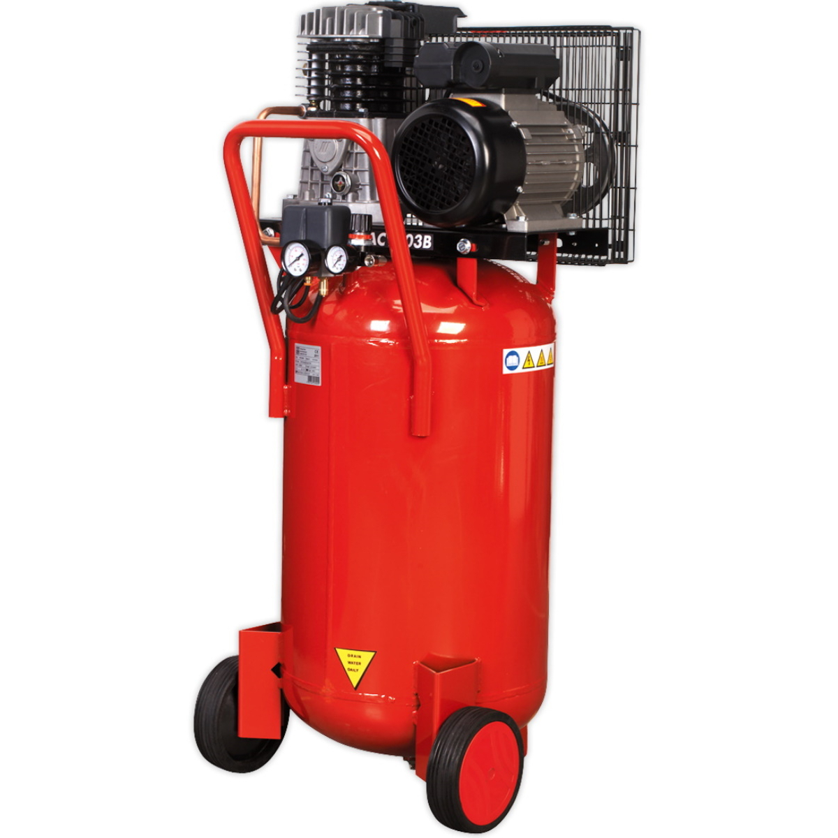 Sealey SAC1903B Compressor 90ltr Vertical Belt Drive 3hp 230V