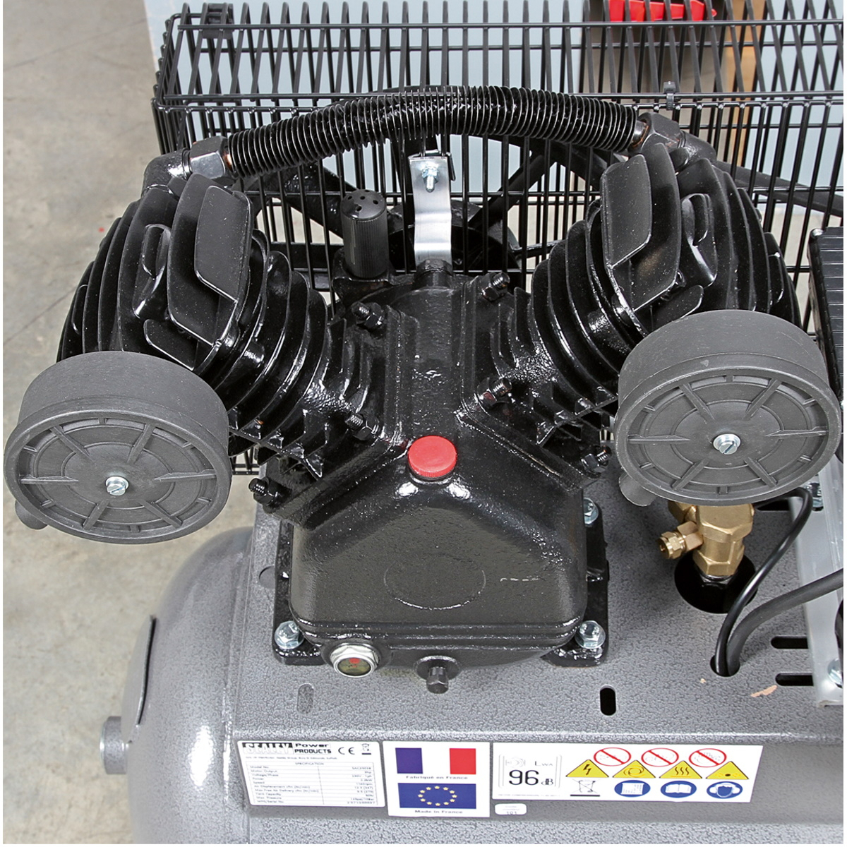 Sealey SAC3103B Compressor 100ltr Belt Drive 3hp with Front Control Panel 230V