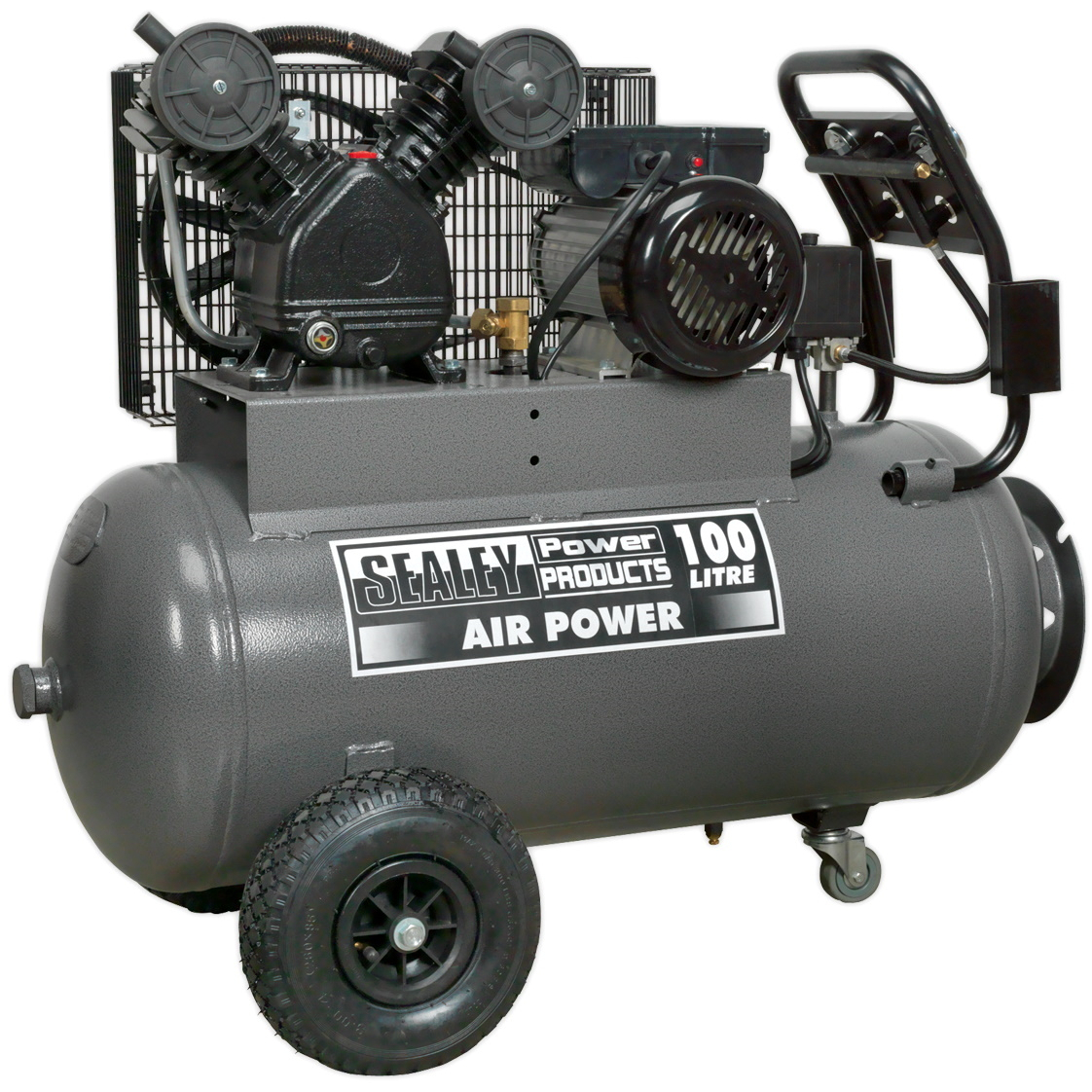 Sealey SAC3103B Compressor 100ltr Belt Drive 3hp with Front Control Panel 230V