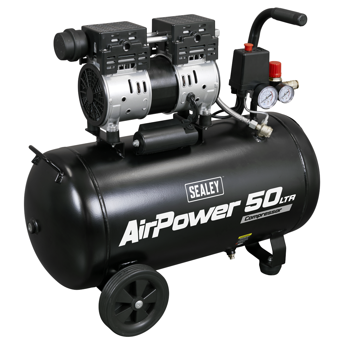 Sealey SAC5000S 50L Low Noise Oil Free Direct Drive Air Compressor 1hp