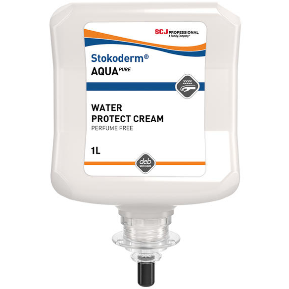 SCJohnson Stokoderm®  SAQ1L Aqua PURE Specialist Skin Protection Cream Carton of 6 x 1L