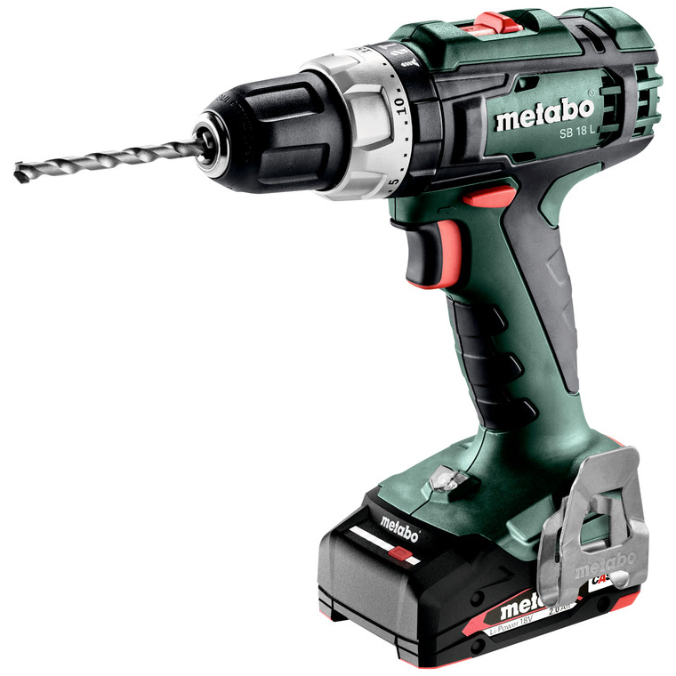 Metabo Ex Demo SB18L 18v Combi Drill with 2x 2.0Ah Batteries and Charger in Case