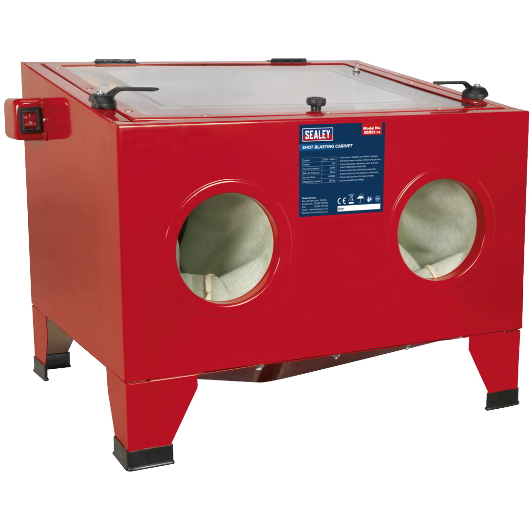 Sealey SB951 Shot Blast Cabinet with Gun 640 x 490 x 490mm
