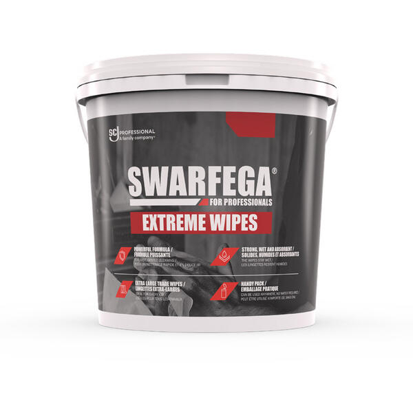 SCJohnson Swarfega® SBB150W Extreme Wipes Tub of 150 ( Pack x 4 Tubs )