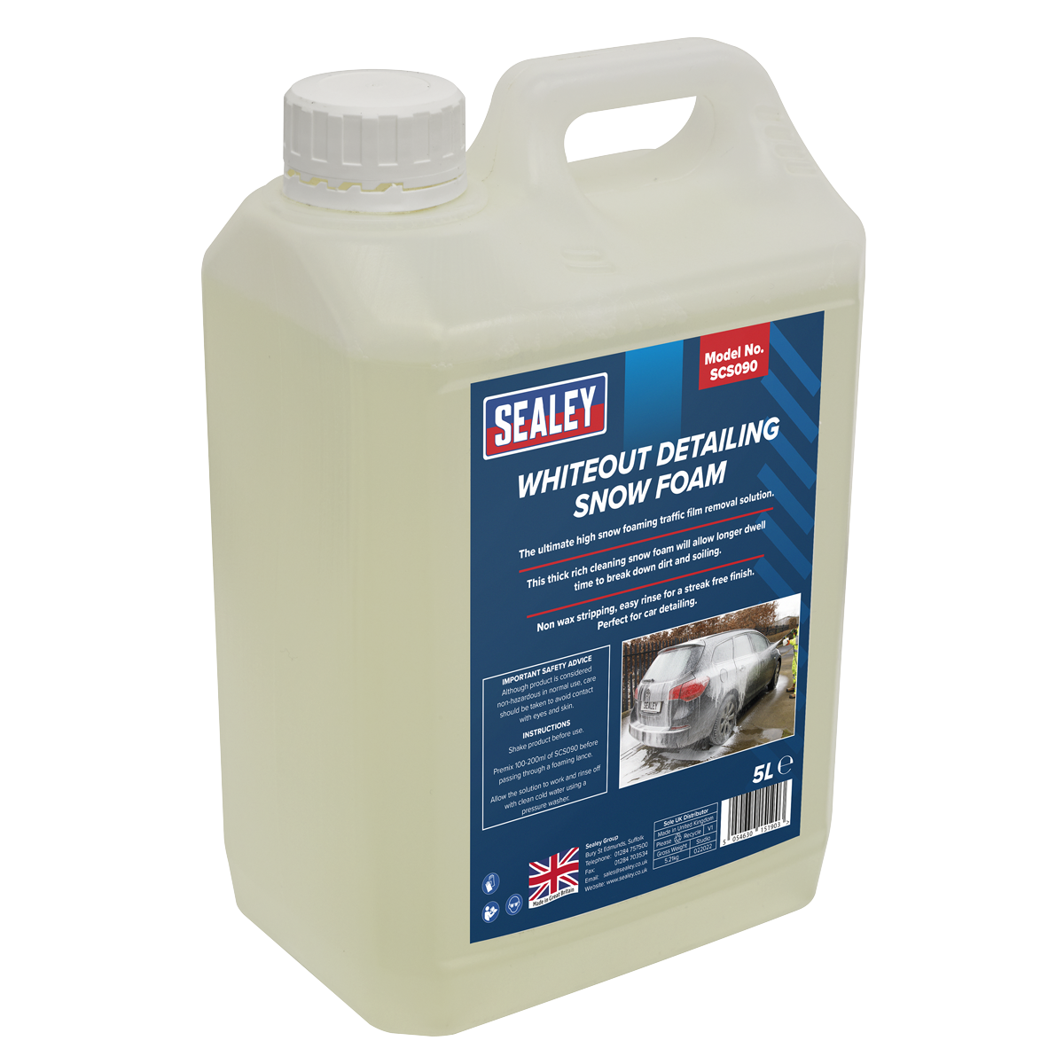 Sealey SCS090 Whiteout Detailing Snow Foam 5L
