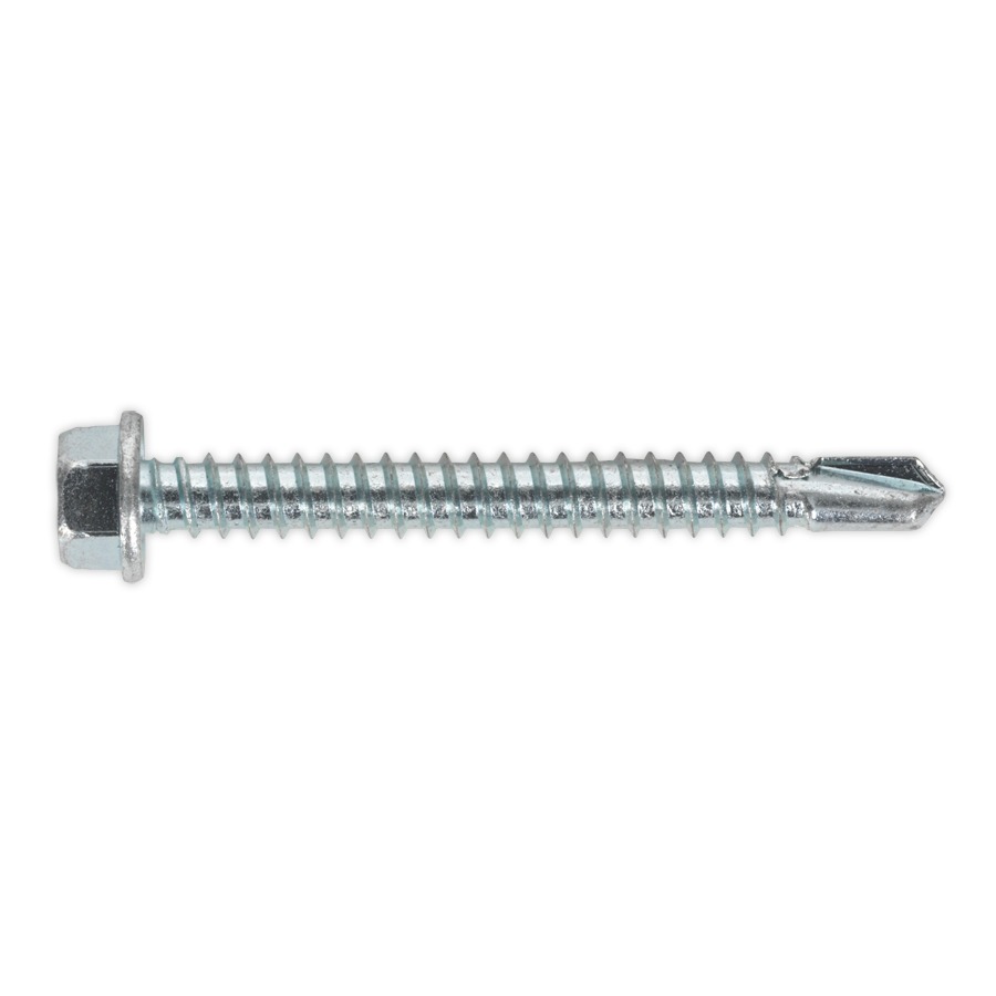 Sealey SDHX5550 Self Drilling Screw 5.5 x 50mm Hex Head Zinc DIN 7504K Pack of 100