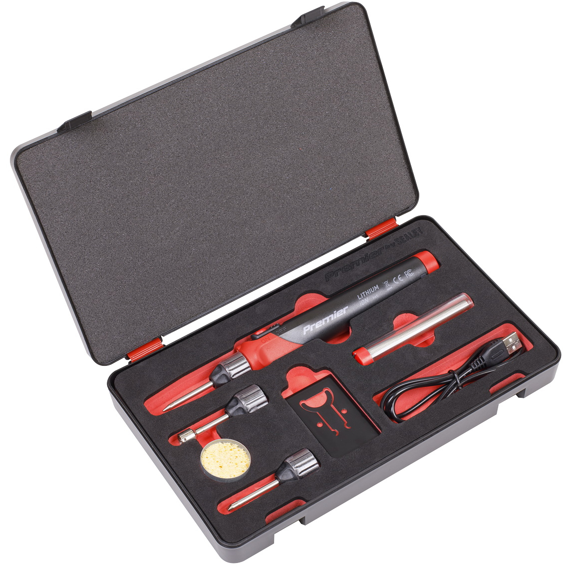 Sealey SDL11 Lithium-ion Rechargeable Soldering Iron Kit 30W