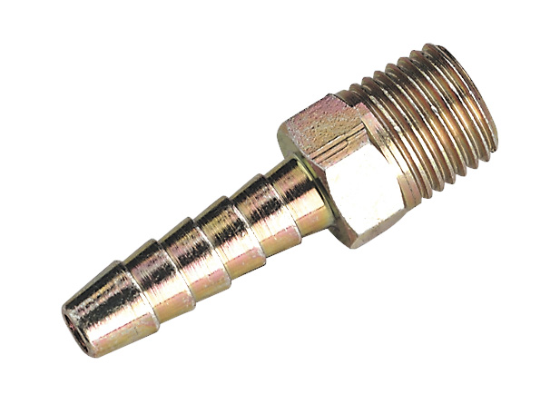 Sealey AC08 Screwed Tail Piece Male 1/4"BSPT - 1/4" Hose Pack of 5