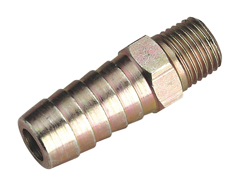 Sealey AC40 Male Screwed Tail Piece 1/4"BSPT - 1/2" Hose Pack of 5