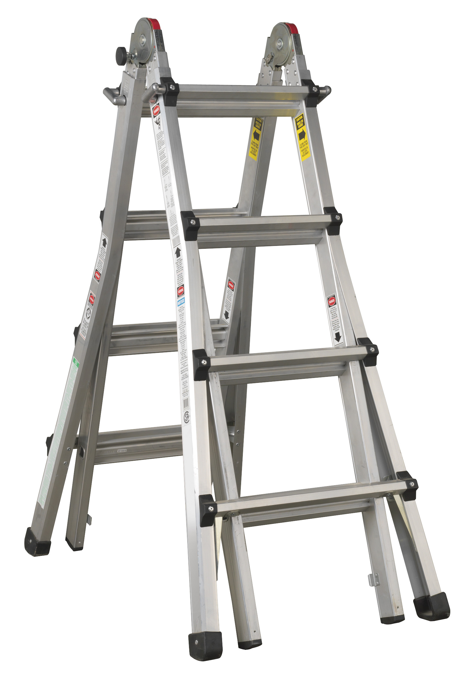 Sealey AFPL3 Aluminium Telescopic Ladder 4-Way EN131 Adjustable Height