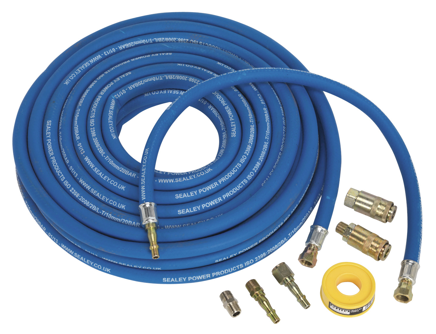 Sealey AHK02 Air Hose Kit Heavy-Duty 15mtr x 10mm with Connectors