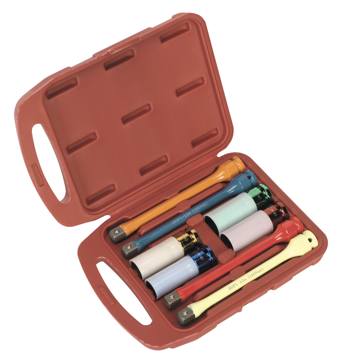 Sealey AK2243 Torque Stick & Aluminium Wheel Impact Socket Set 8pc 1/2"Sq Drive