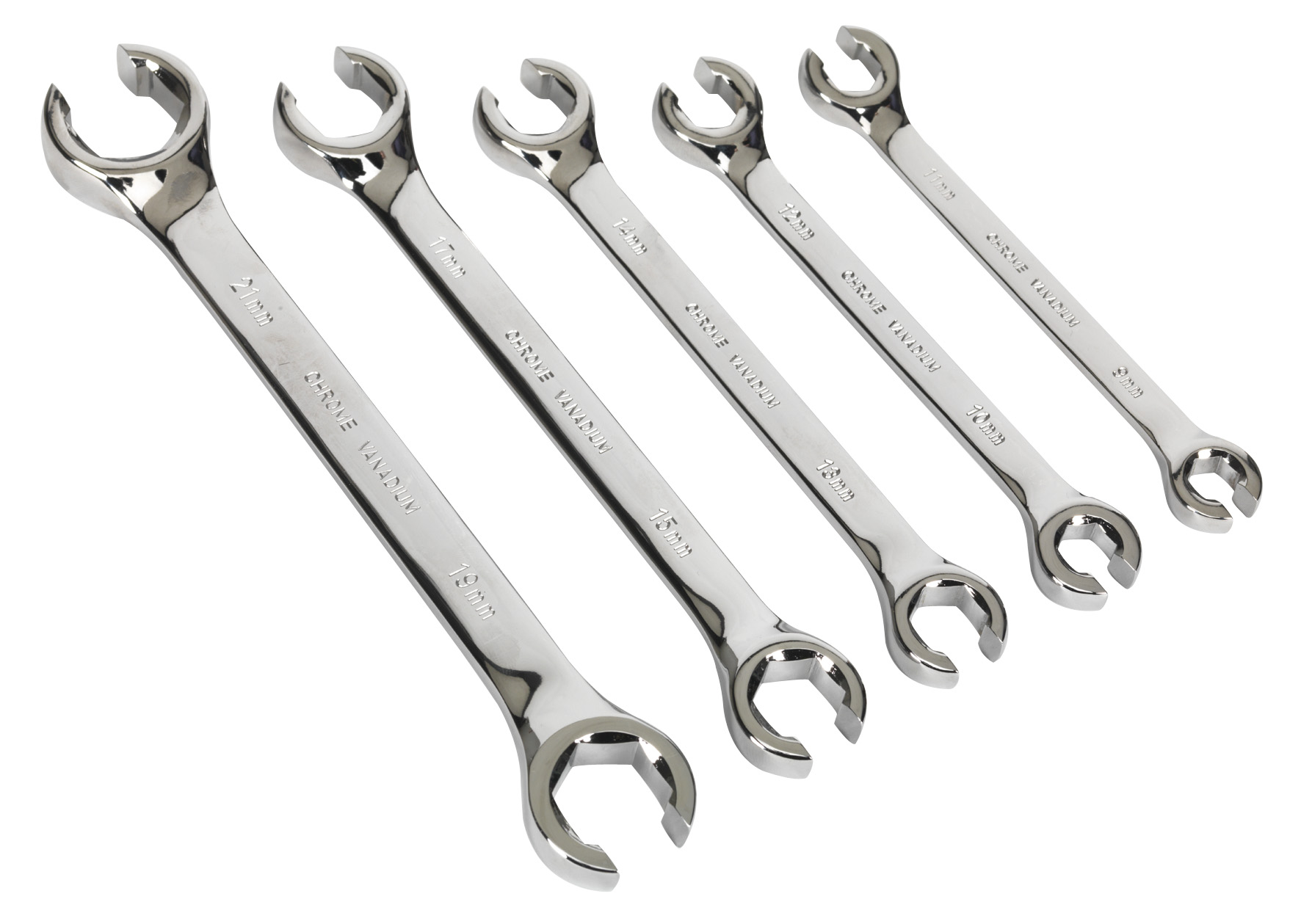 Sealey AK2651 Flare Nut Spanner Set 5pc Metric