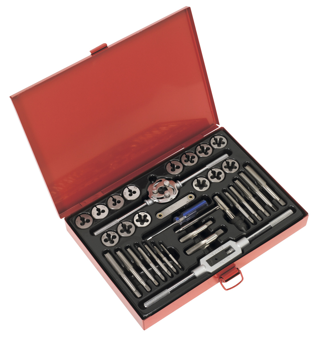 Sealey AK3033 Tap & Die Set Split Dies 33pc Metric/UNF/BSP