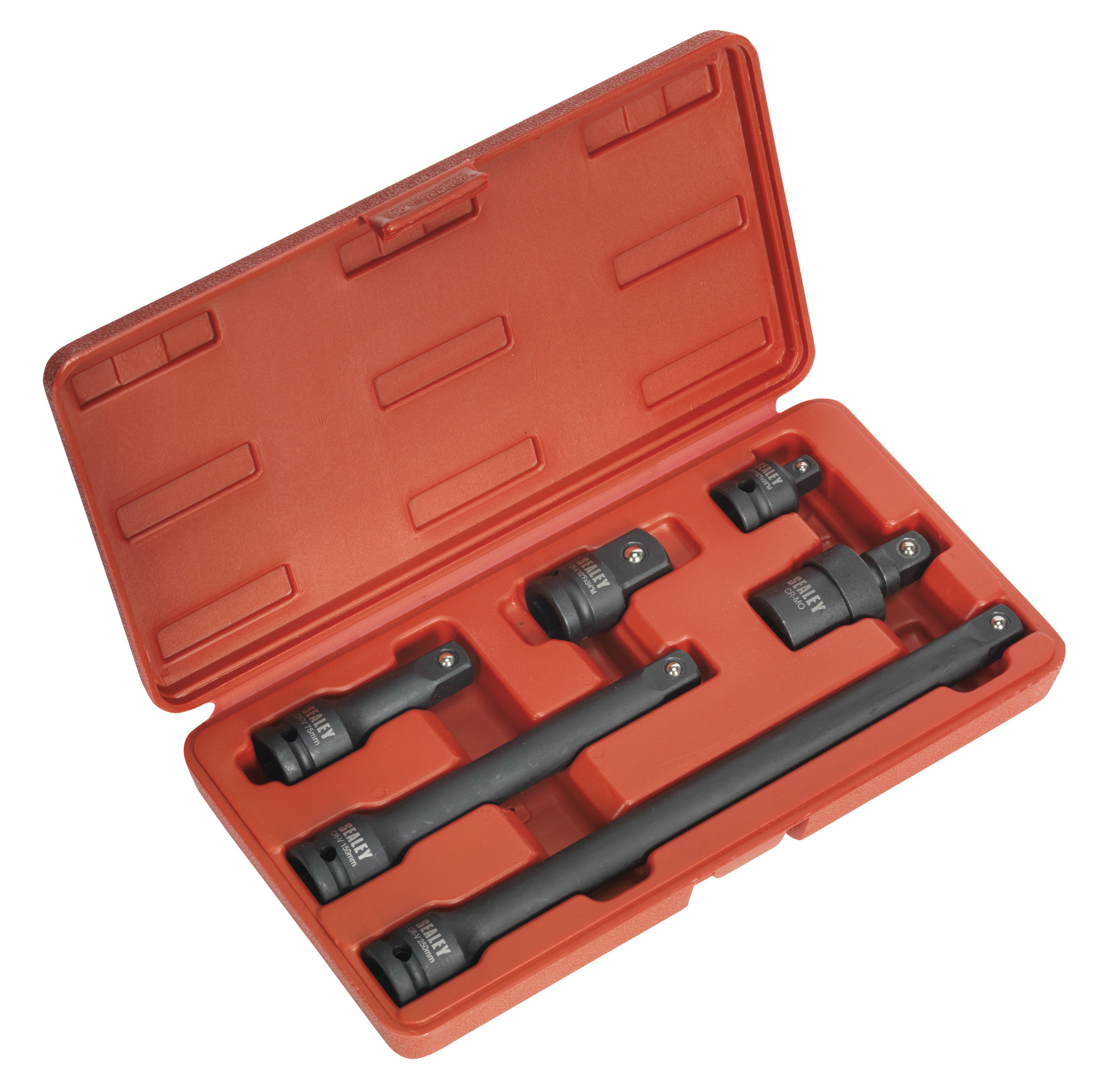 Sealey AK5514 Impact Adaptor & Extension Bar Set 6pc 1/2"Sq Drive