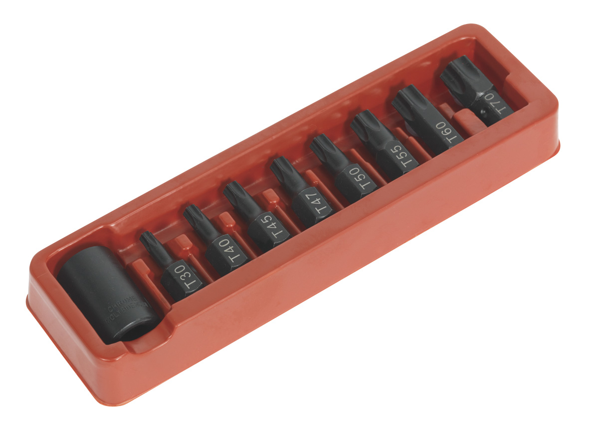 Sealey AK5610 Impact TRX-Star Bit & Holder Set 9pc 1/2"Sq Drive