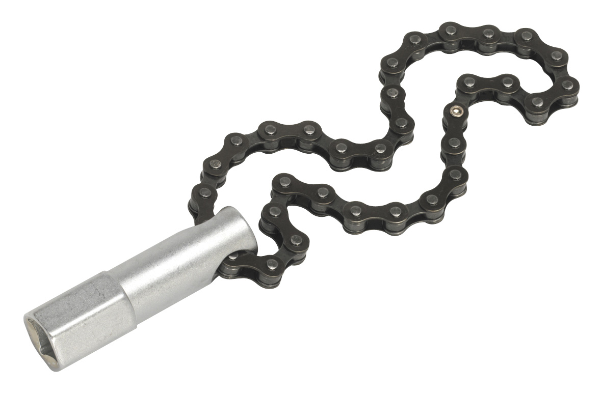 Sealey AK641 Oil Filter Chain Wrench 1/2"Sq Drive 135mm Capacity