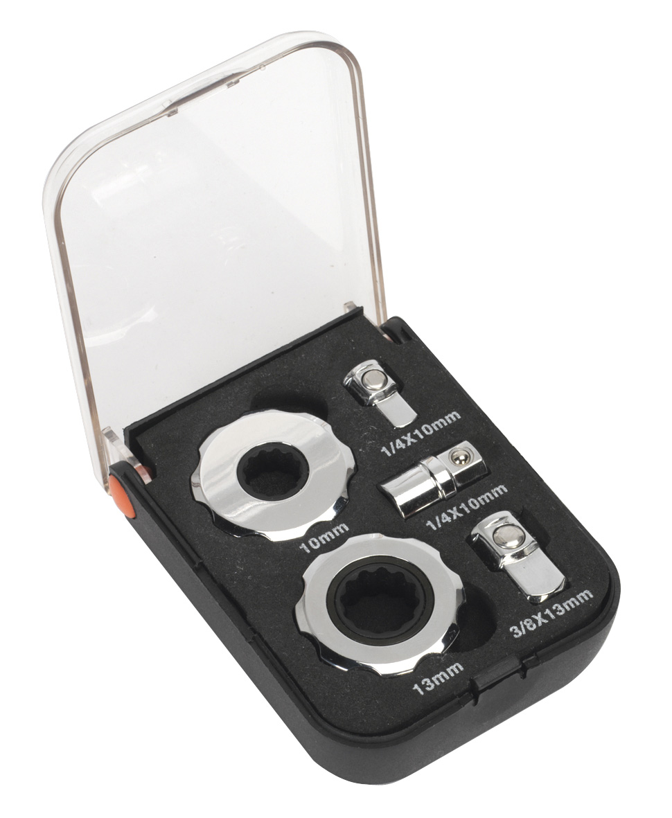 Sealey AK6959 Palm Ratchet Set 5pc 1/4" & 3/8"Sq Drive