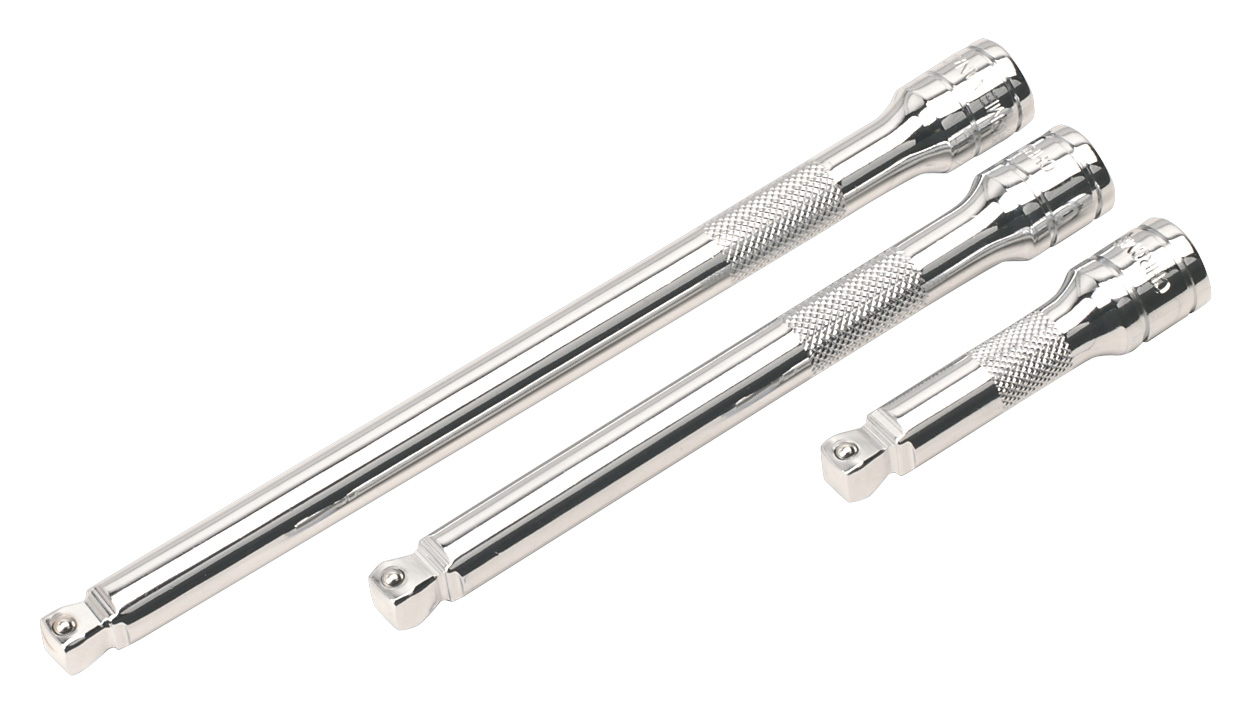 Sealey AK763 Wobble/Rigid Extension Bar Set 3/8" Drive 3 Piece