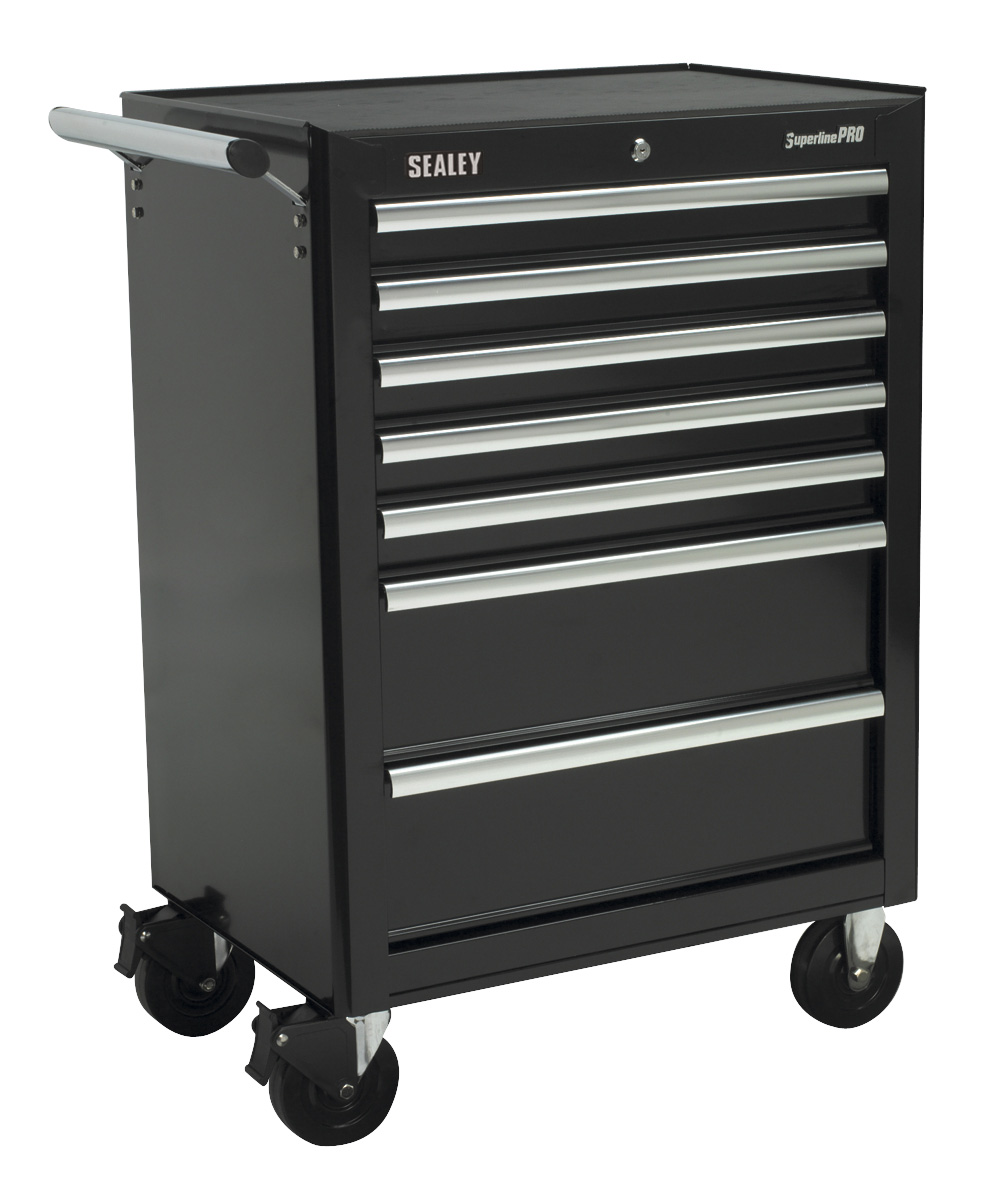 Sealey AP26479TB Rollcab 7 Drawer with Ball Bearing Runners - Black