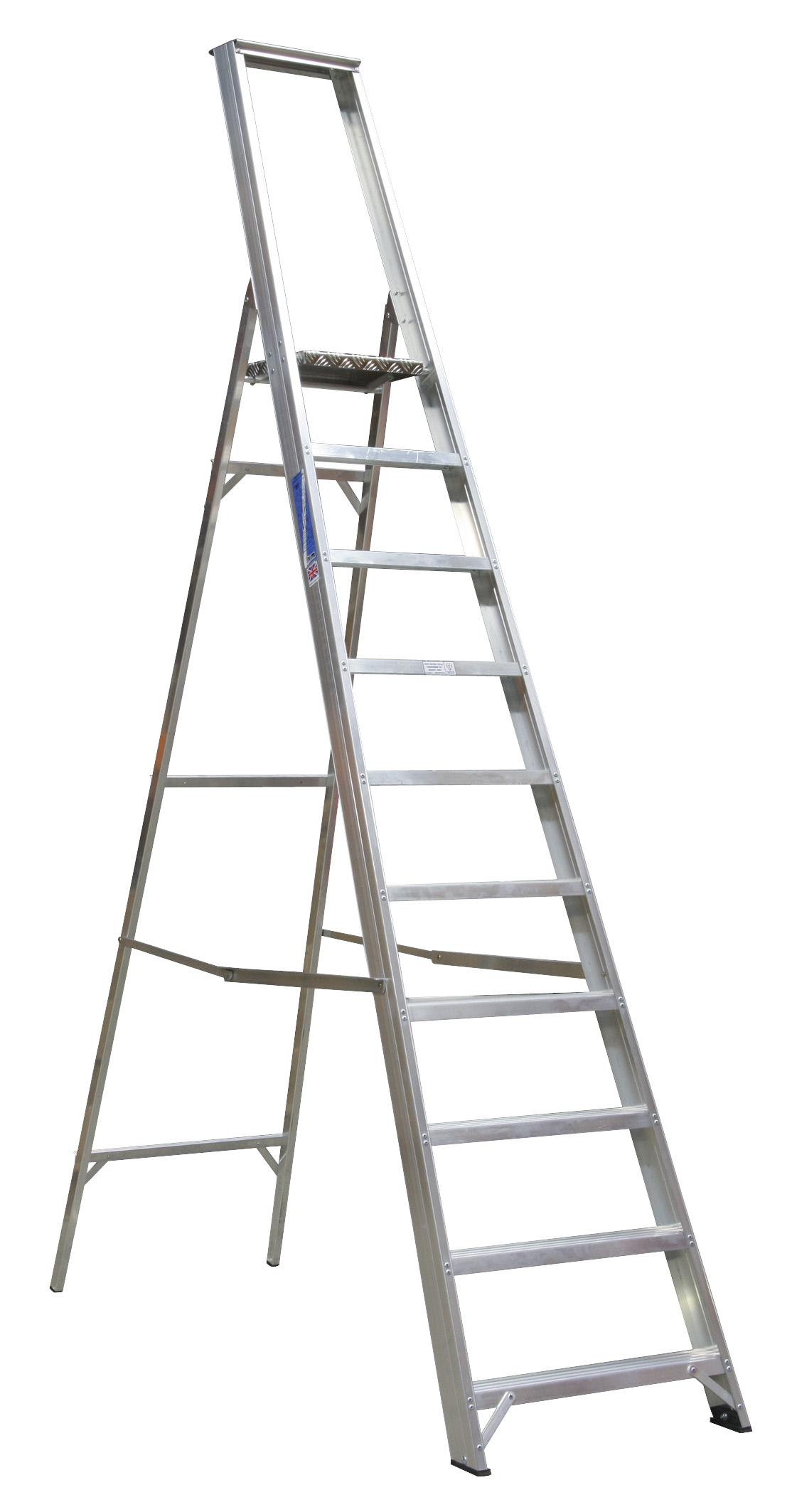 Sealey AXL10 Aluminium Step Ladder 10-Tread Industrial BS2037/1