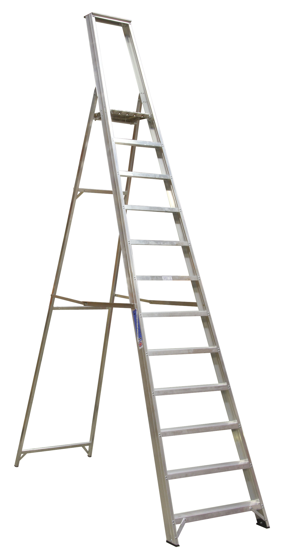 Sealey AXL12 Aluminium Step Ladder 12-Tread Industrial BS2037/1