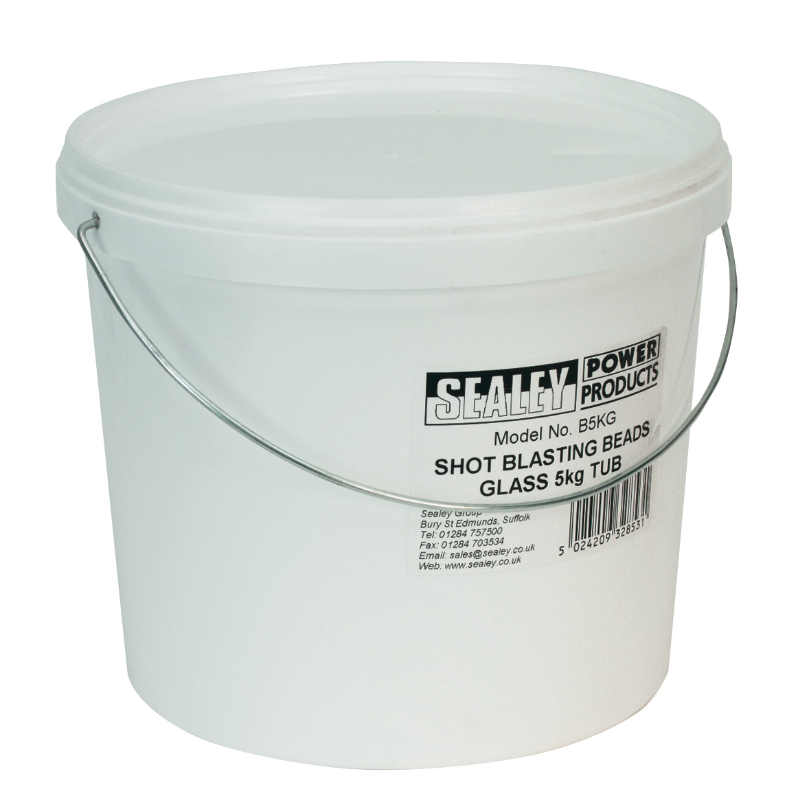 Sealey B5KG Shot Blasting Beads Glass 5kg Tub