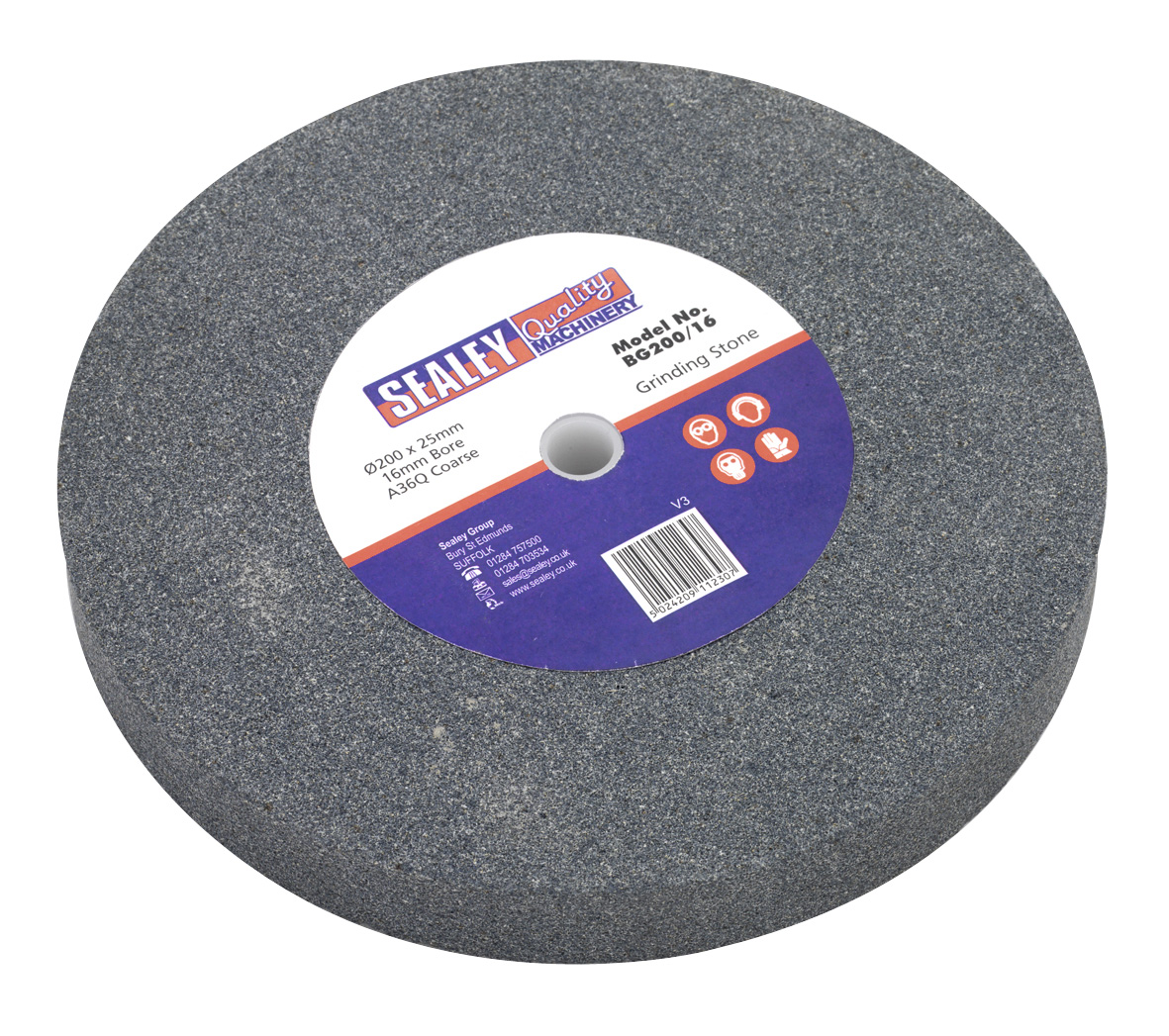Sealey BG200/16 Grinding Stone 200 x 25 x 15mm A36Q Coarse