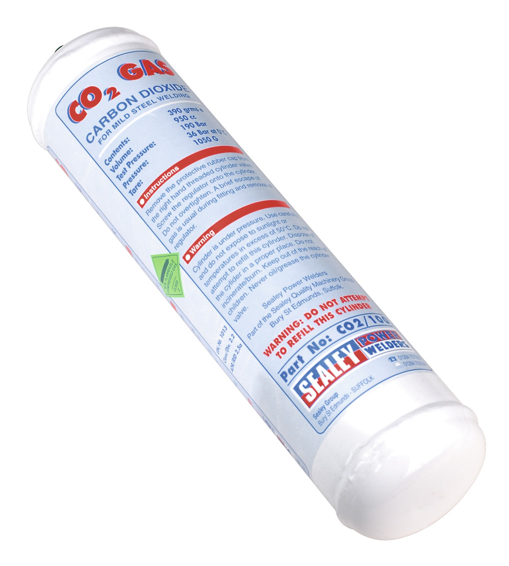 Sealey CO2/100 Gas Cylinder Disposable Carbon Dioxide 390grm